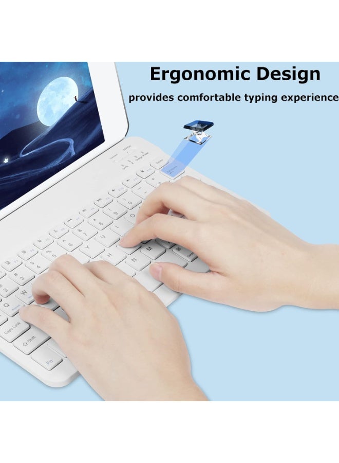 ELTRAZONE Wireless Bluetooth Rechargeable Keyboard and Mouse Combo Slim Compact Keyboard Kit with Long Battery Life Silent Click Mouse for Laptop Tablet and PC Purple - Image 4