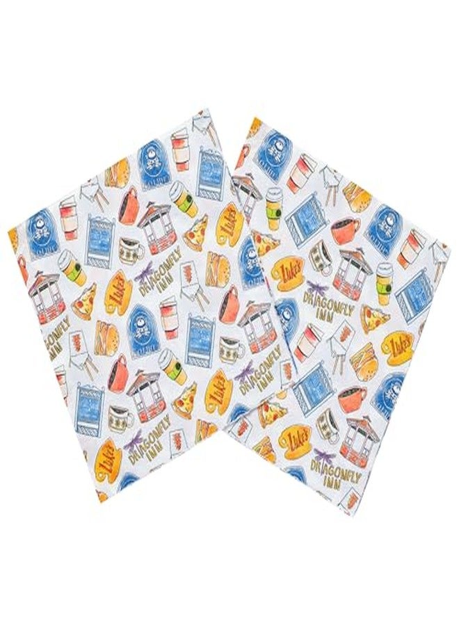 سيلفر بوفالو مجموعة مناديل ورقية وأطباق حفلات من سيلفر بافالو جيلمور غيرلز، 32 قطعة - Image 4