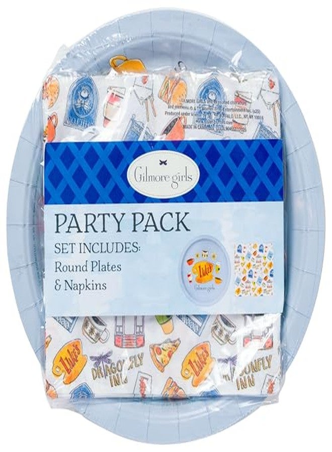 سيلفر بوفالو مجموعة مناديل ورقية وأطباق حفلات من سيلفر بافالو جيلمور غيرلز، 32 قطعة - Image 5