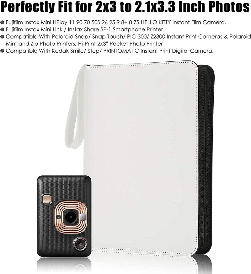 Ruibytree 540 Pockets Photo Album Book for Fujifilm Instax Mini 12 11 9 99 8+8 7+ 90 40 LiPlay EVO Instant Camera  Polaroid Snap/Snap Touch/PIC-300P/Z2300/ SocialMatic Zip Instant Printer (Clay White) - Image 2