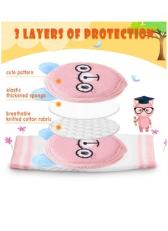 Excefore 6 Pairs Baby Knee Pads for Crawling Anti Slip Knee Protectors Breathable for Boys Girls, 0-3 Years Old  - Image 5