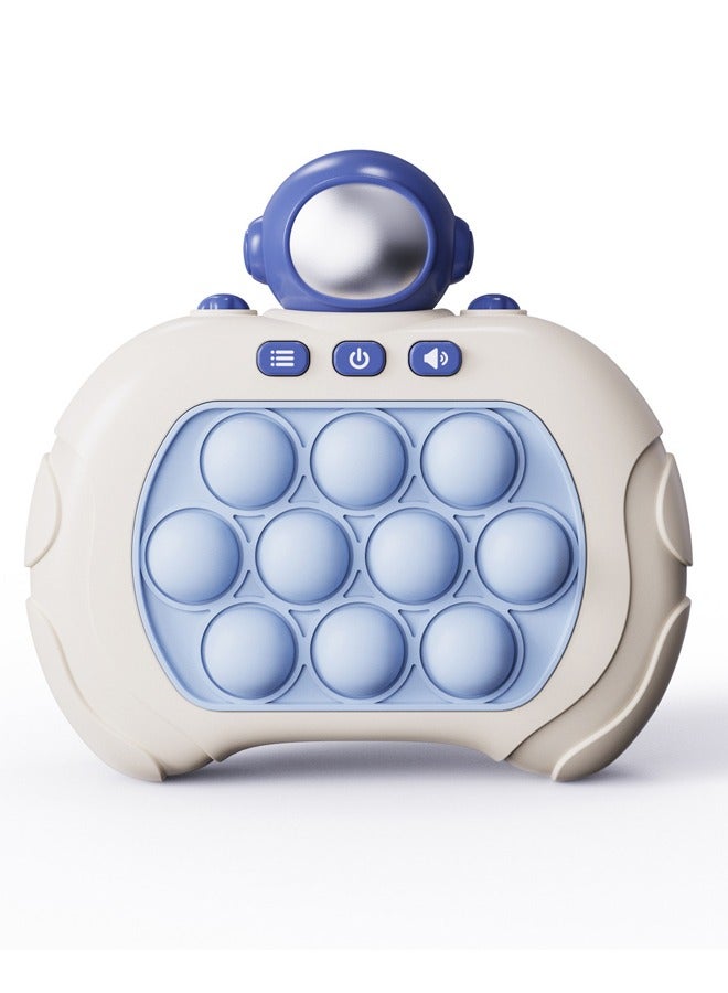 Quick Push Electronic Pop Light Up Games Decompression Puzzle Machine Sensory Push Pop Bubble Toy-Interactive Button Toy for Kids(Blue Astronaut) - Image 1