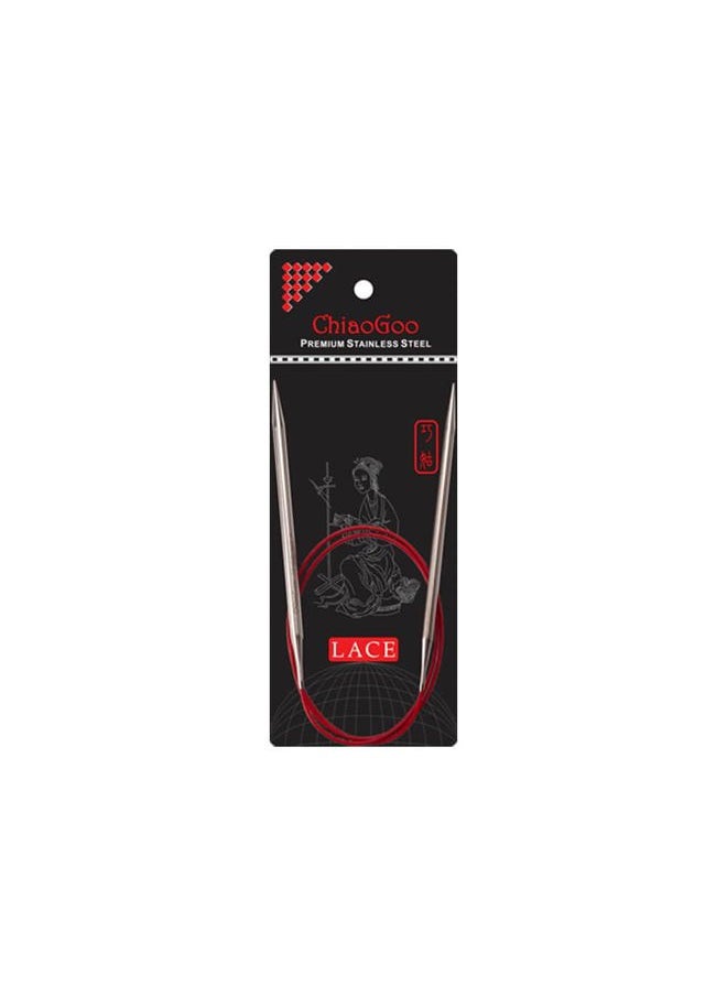 ChiaoGoo - RED Lace Circular Needle 150cm 5.00mm - 1pc - Image 1