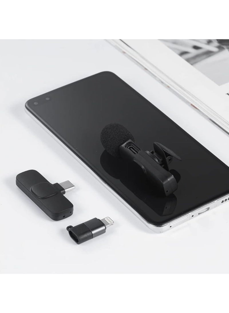 Generic - K9 Wireless Lavalier Microphone (2 Pcs) – Auto Noise Reduction, Compatible with USB-C, iPhone, iPad, Android Devices, Macs, and Laptops - Image 1
