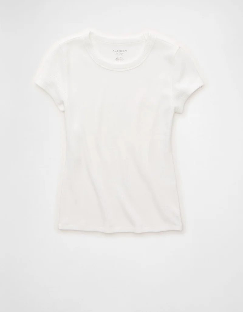 American Eagle  AE Hey Baby Waffle Tee for Women | Best Price UAE