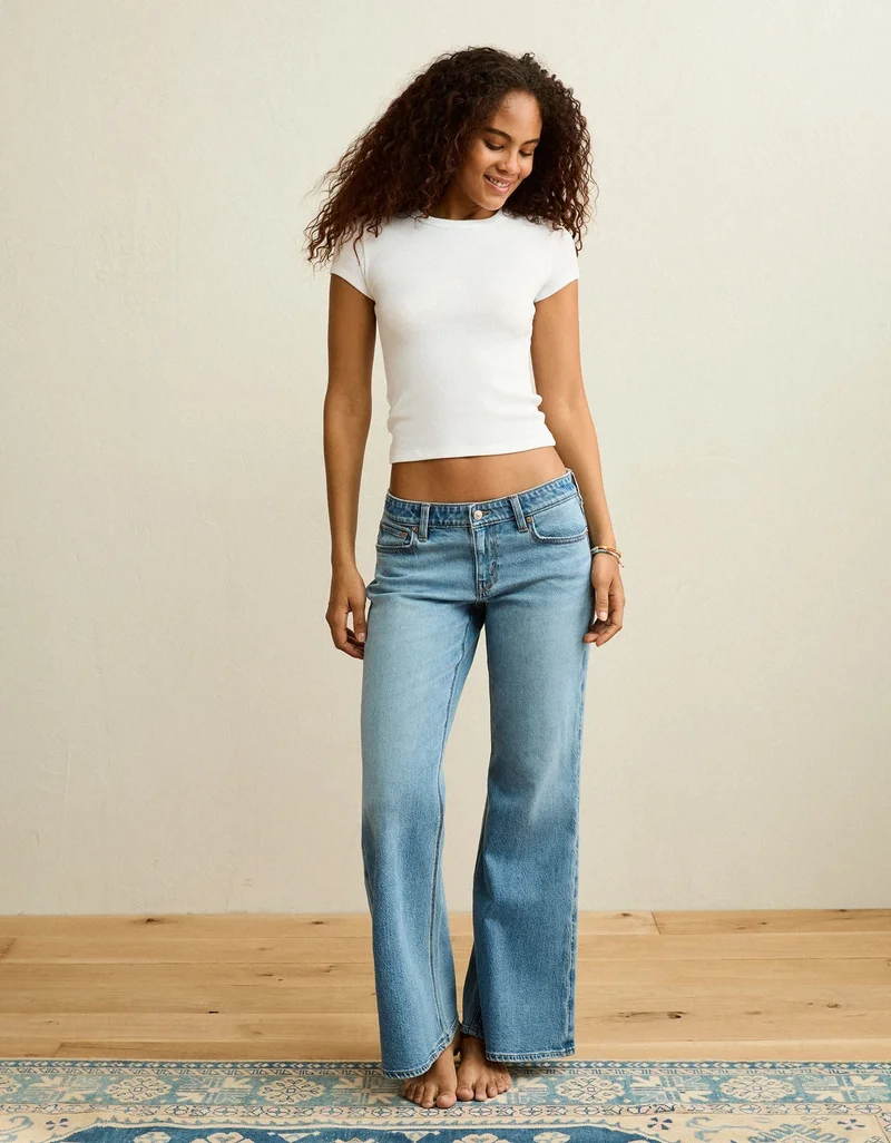 American Eagle  AE Hey Baby Waffle Tee for Women | Best Price UAE