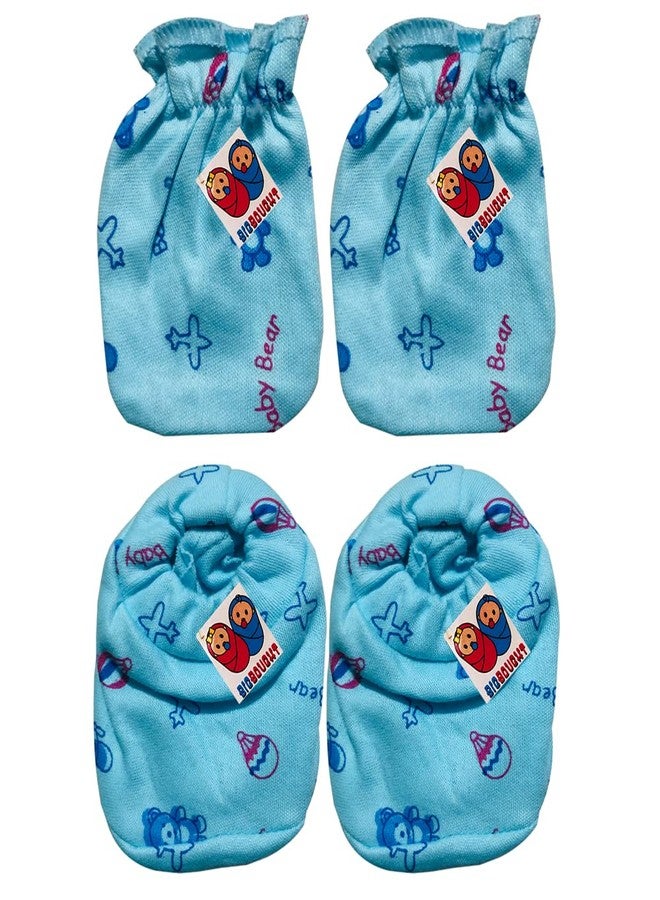 Bigbought Baby Boy and Baby Girl Cloth Set Combo of Mittens (4 Pair), Cap (4 Pair) and Cap (3 Pcs), Hosiery Soft Fabric, 0 to 4 Months - Image 5