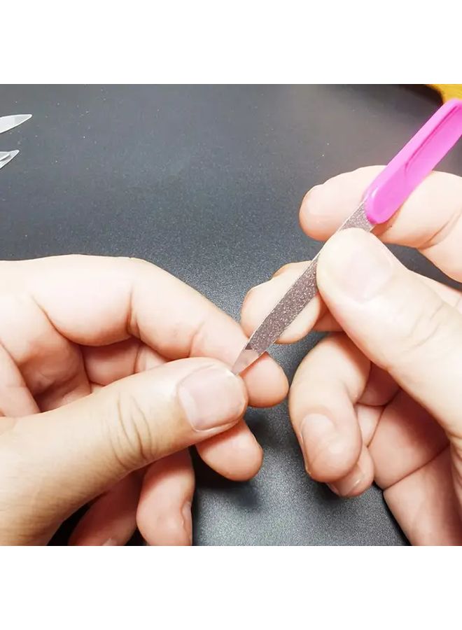 10 Pieces Random Color Stainless Steel Nail Files Double Sided Grinding Nail Art Polishing Tool - Image 4