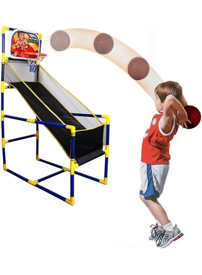 Basketball Game Set Shooting Stand With Hoop, Mini Ball and Pump, 45.5x89x132CM - Image 5