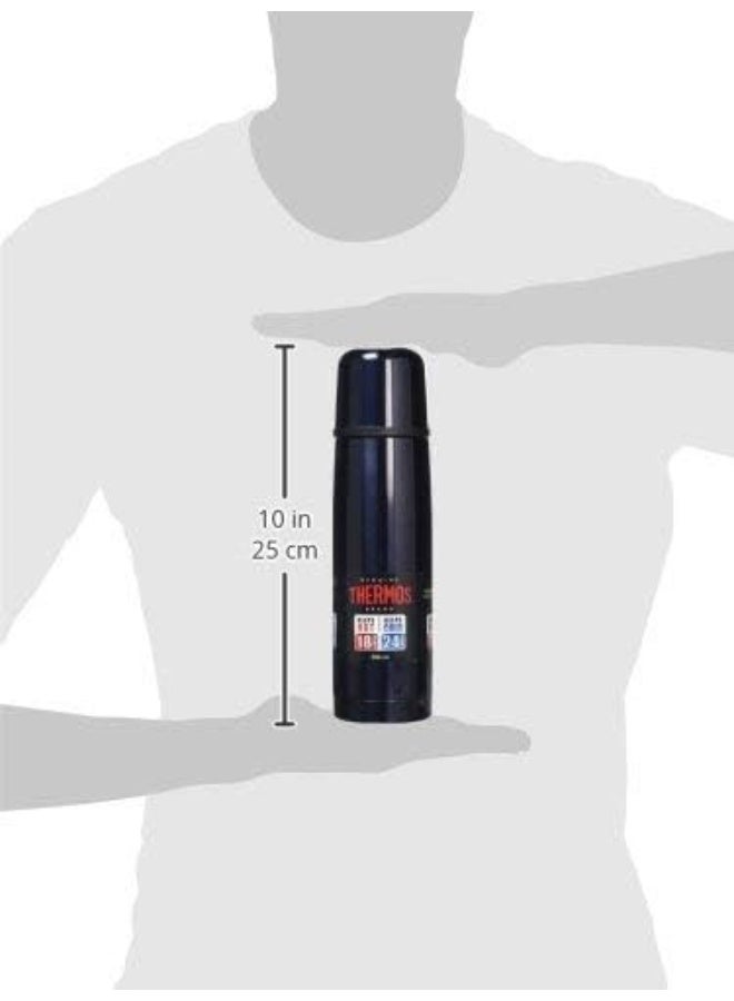 THERMOS THERMOS STAINLESS STEEL VACUUM INSULATED MIDNIGHT BLUE FLASK 500 ML  - Image 4