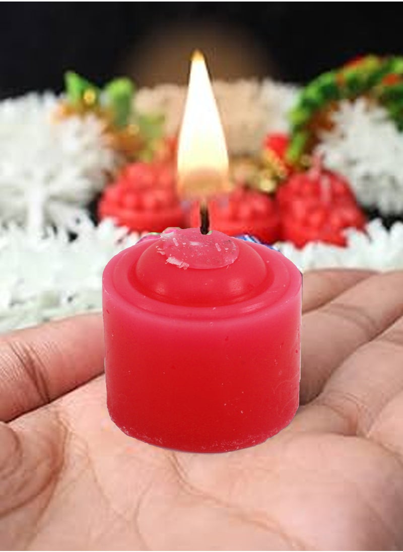 القادة - شموع الشمع المعطرة - عديمة الدخان، تدوم طويلاً، عبوة من 4 قطع | عطور الليمون والورد والتوت والفراولة | مثالية للمنزل، وحفلات الزفاف، وديكور المنزل - Image 1