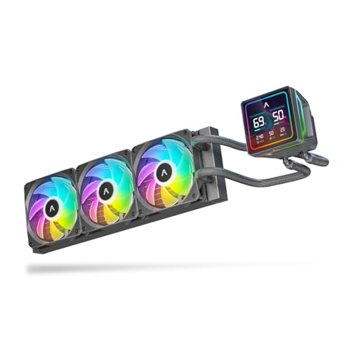ANT Esports ProLab Design AI360 LCD AIO Liquid Cooler|Intel® LGA1851, AMD® AM5/Threadripper|High-Performance FAN 2200 RPM, 4.5 mmAq|High Density Rad|4" 720P Display|VRM FAN with 50 CFM Airflow| 5 Year Warranty - Image 1
