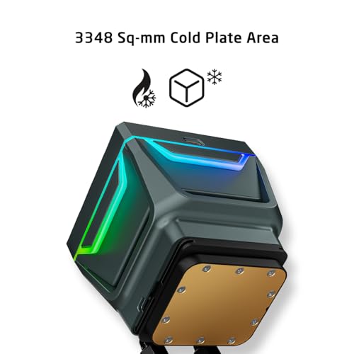 ANT Esports ProLab Design AI360 LCD AIO Liquid Cooler|Intel® LGA1851, AMD® AM5/Threadripper|High-Performance FAN 2200 RPM, 4.5 mmAq|High Density Rad|4" 720P Display|VRM FAN with 50 CFM Airflow| 5 Year Warranty - Image 5