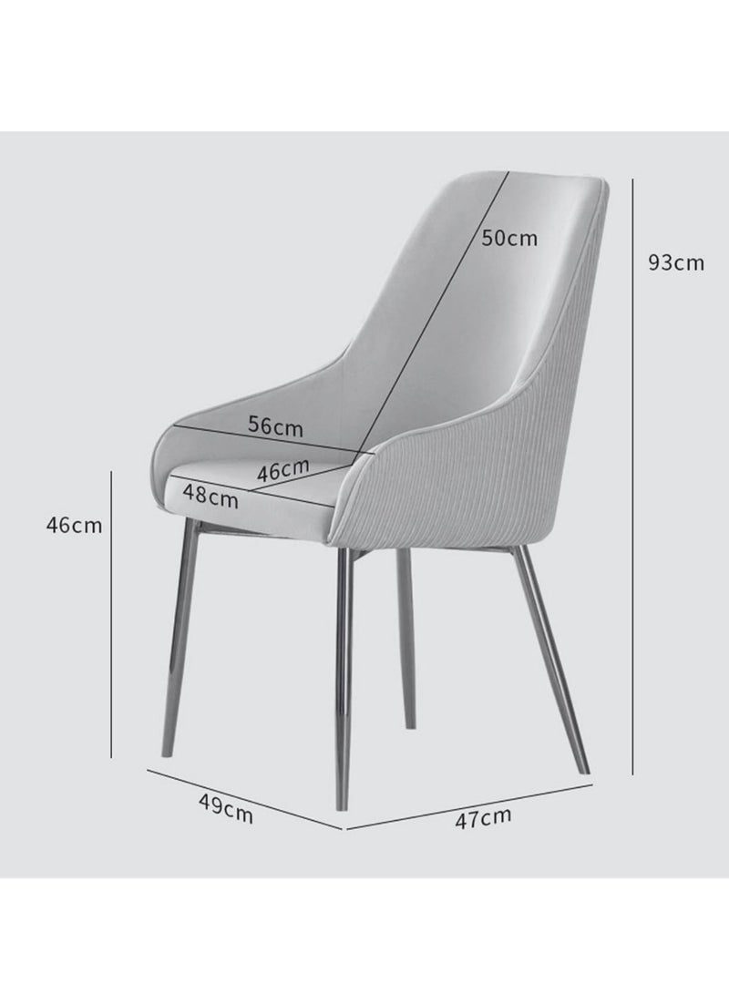 Wooden Twist Wooden Twist Echelon Modern Cafe Dining Chair With Metal Legs  - Image 4