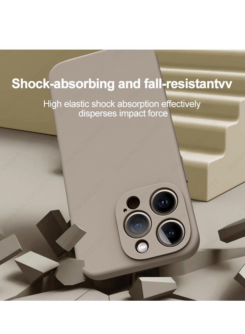 AROAQ Iphone Silicon Case, Silky-soft Touch Full-body Protective Phone Case, Luxury Original Liquid Silicone Case Mention For Iphone 15 Pro Max, 15 Plus, Pro, ( Dark Green ) - Image 2