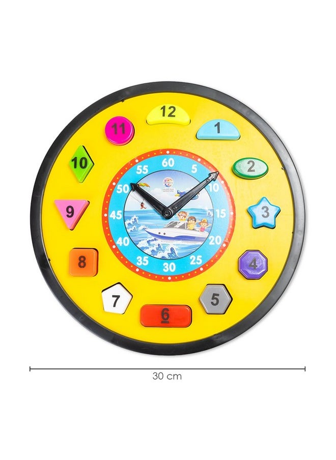 RATNA'S Ratna's Shape Sorter Clock 2in1 Educational Clock Learning Toy Along with Shapes, Numbers & Colors Teaching Time Montessori Toys for Toddlers & Kids 3+ Years (Assorted Colours)  - Image 5