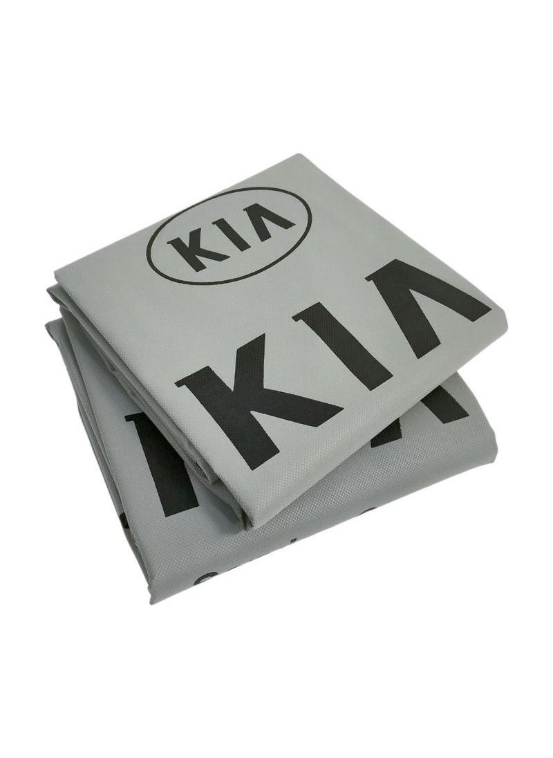 KIA Universal Car Seat Dust Dirt Protection Cover, Extra Protection For Your Seat 2 Pcs Set, Car Seat Cover, Grey  - Image 2