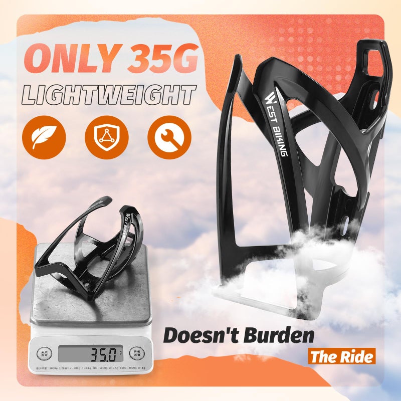 West Biking Bike Water Bottle Cages Ultra-Light Durable PC Bicycle Bottle Holder with Screws Tool, Easy Installation Bicycle Drink Cup Holders Cycling Kettle for MTB Road Bikes - Image 3