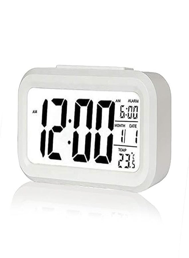 Drumstone 𝟏𝟓 𝐘𝐄𝐀𝐑𝐒 𝐖𝐀𝐑𝐑𝐀𝐍𝐓𝐘 Modern Table Clock with LCD Display - Alarm, Temperature Display, Snooze Function, Weekday Indicator, and Backlight - Best Gift for Students, Professionals - Image 1