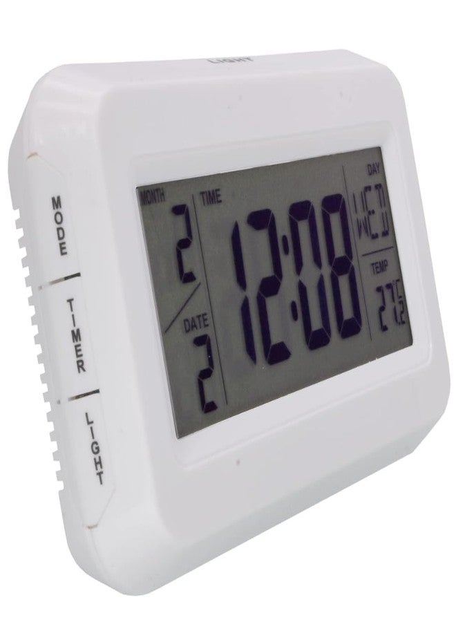 Drumstone 𝟏𝟓 𝐘𝐄𝐀𝐑𝐒 𝐖𝐀𝐑𝐑𝐀𝐍𝐓𝐘 Modern Table Clock with LCD Display - Alarm, Temperature Display, Snooze Function, Weekday Indicator, and Backlight - Best Gift for Students, Professionals - Image 2