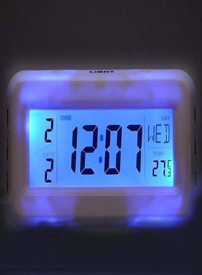 Drumstone 𝟏𝟓 𝐘𝐄𝐀𝐑𝐒 𝐖𝐀𝐑𝐑𝐀𝐍𝐓𝐘 Modern Table Clock with LCD Display - Alarm, Temperature Display, Snooze Function, Weekday Indicator, and Backlight - Best Gift for Students, Professionals - Image 5