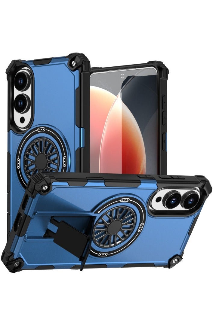 general Magnetic Case for Galaxy S25 Edge, Built-in Stand 【Compatible with Mag-Safe】 Shockproof Protective Cover Case for Samsung Galaxy S25 Edge