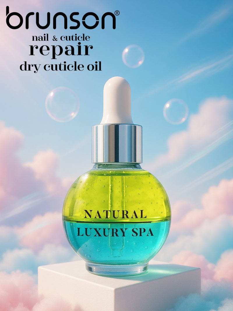 Brunson Nail and Cuticle Repair Oil 30ml Double Layer Hydrating and Nourishing Cuticle Oil with Vitamin E Salon Quality Cuticle Oil for Dry Brittle Nails and Nail Growth Quick Absorbing and Non Greasy - Image 3