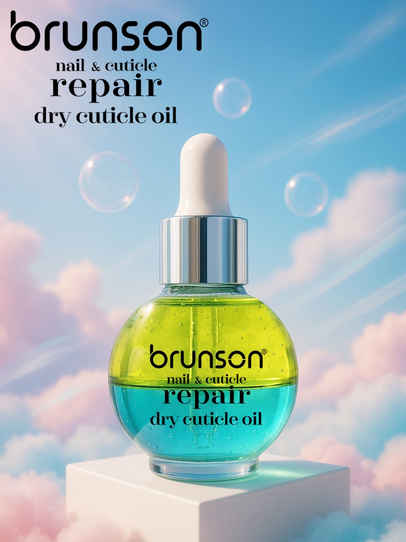 Brunson Nail and Cuticle Repair Oil 30ml Double Layer Hydrating and Nourishing Cuticle Oil with Vitamin E Salon Quality Cuticle Oil for Dry Brittle Nails and Nail Growth Quick Absorbing and Non Greasy - Image 4