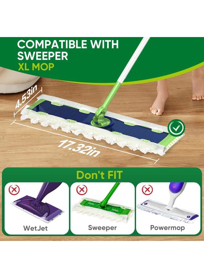 YHOVID XL Heavy Duty Dry Sweeping Cloths for Swiffer Sweeper Mop, Microfiber Duster Mop Pads Refills for Cleaning Hardwood Floor Dust and Pet Hair, Disposable (60) - Image 2