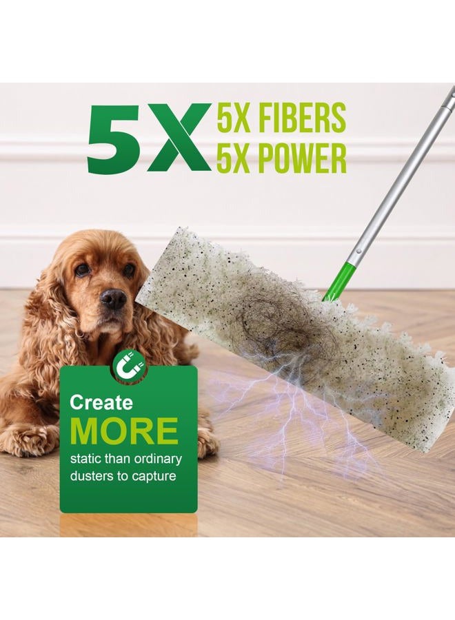 YHOVID XL Heavy Duty Dry Sweeping Cloths for Swiffer Sweeper Mop, Microfiber Duster Mop Pads Refills for Cleaning Hardwood Floor Dust and Pet Hair, Disposable (60) - Image 3
