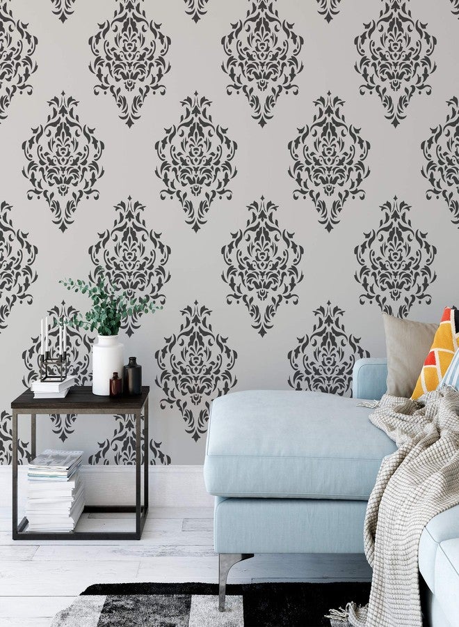Stencil Revolution Damask Wall Stencil - Large Pattern, Wallpaper, DIY Home Decor Project - Image 3