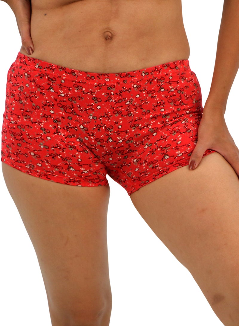JOANNA 124146 Women's Floral Design Boyshort 3-Pack Underwear, Multicolor, L - Image 2