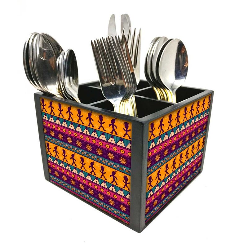 Nutcase Designer Cutlery Stand Holder Flatware CaddySpoons Forks Knives Organizer for Dining Table kitchen Classic Designer - Image 1