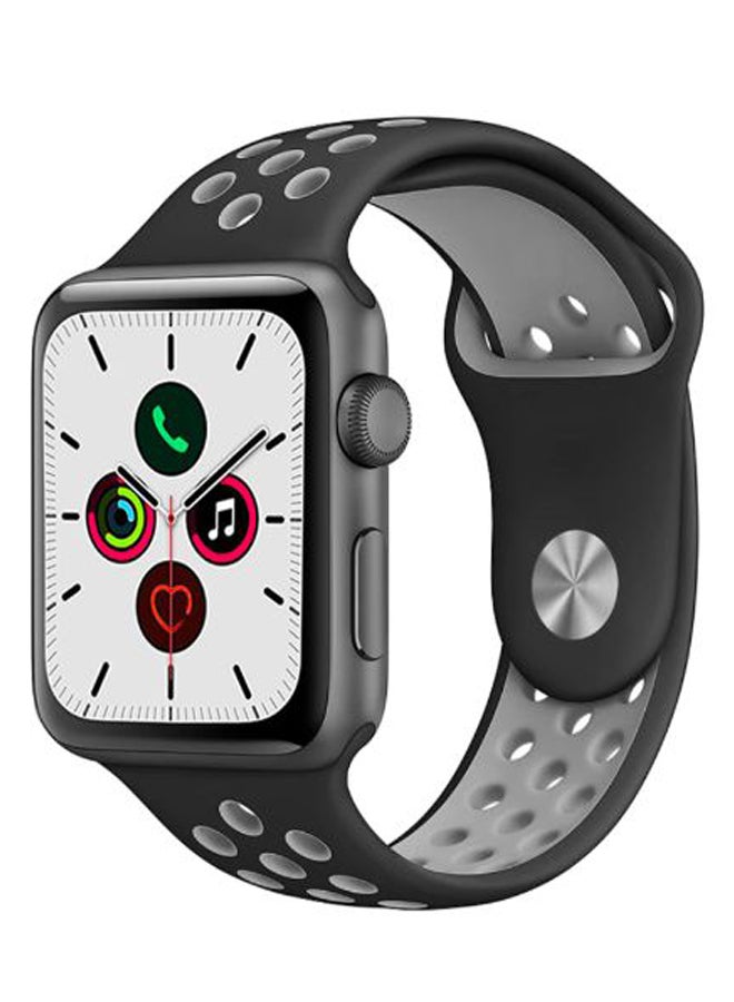 بيرفيي سوار بديل بتصميم منقط لساعة أبل ووتش سيريز 5/4/3/2/1 أسود/ رمادي - Image 2