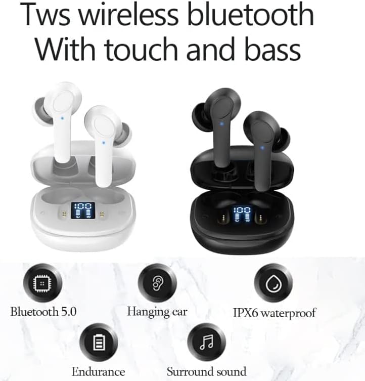 DNSEA For Samsung Galaxy A17/A17 5G/A16/A16 5G/A15/A15 5G/A14/A14 5G/A13/A13 5G/A12 Wireless Earbuds 5.3 Bluetooth Earbuds Earphones Headphones IPX6 in-Ear USB-C Charge Smart Touch 35H Playtime Deep Bass - Image 2