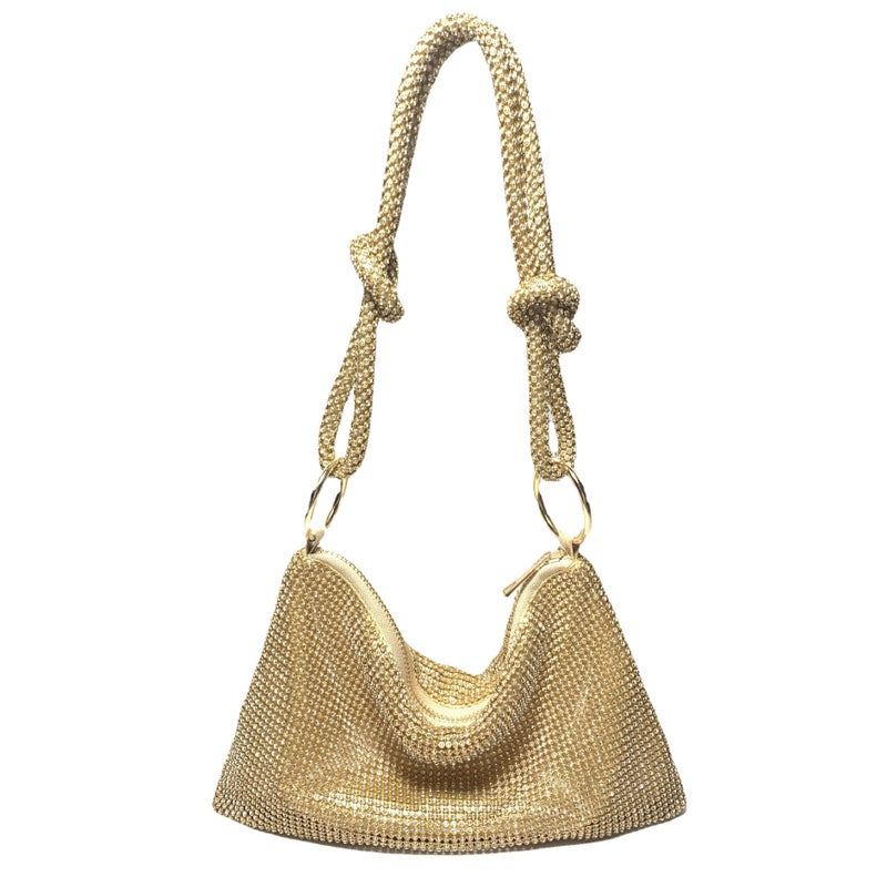 Sparkling Handmade Rhinestone Knot Evening Clutch Bag - Image 5