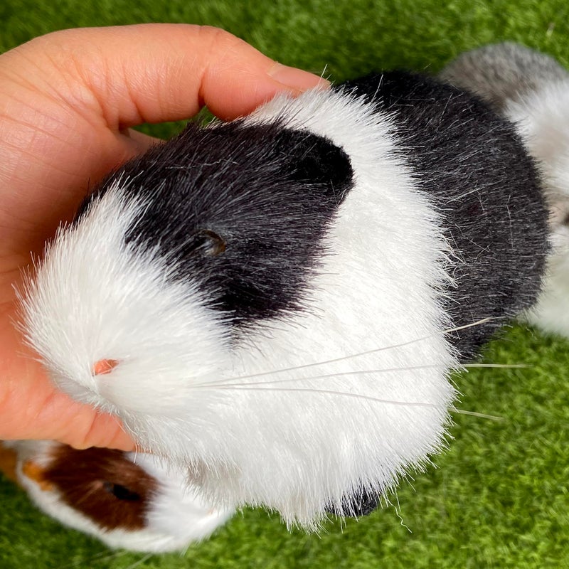 Basuo-9Q 3 Pcs Assorted Color Realistic Hamster Figurines Plush Toys â€“ Lifelike Guinea Pig Stuffed Animals, Home Decor, Kids Gift, Party Favors, Rodent Photo Props - Image 4