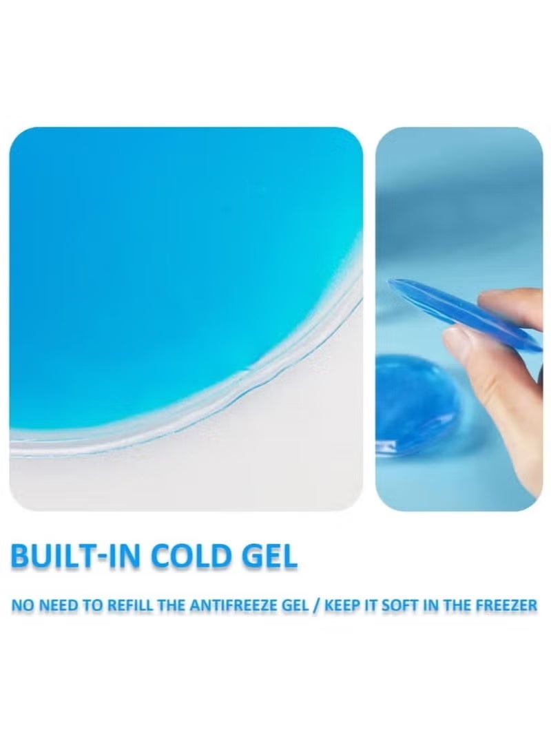 4 Pcs Ice Packs, Hot and Cold Eye Pads, Eye Mask Eye Protection Beauty PVC Cold and Hot Compress, Reusable, Round Blue Ice Pack, Eye SPA, Small Gel Ice Pack for Heat Stroke Prevention, Skin Care - Image 4