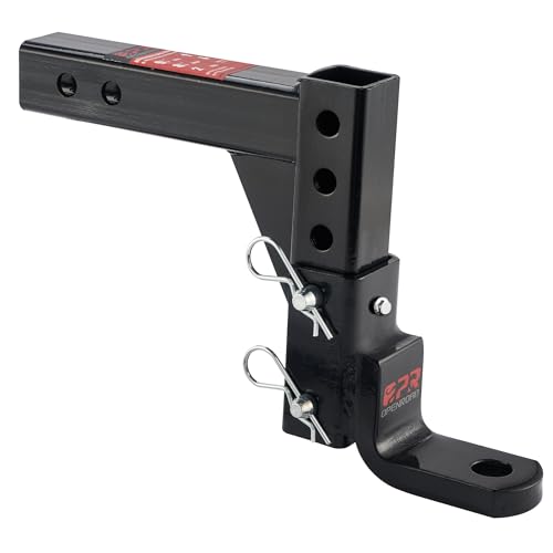 OPENROAD Adjustable Trailer Hitch Ball Mount, Fits 2-Inch Receiver, 1-Inch Hole, 7500lbs, 9-1/2" Drop/ 8-1/4" Rise Drop Hitch, Tow Hitch for Heavy Duty Truck with Stainless Steel Pins - Image 1