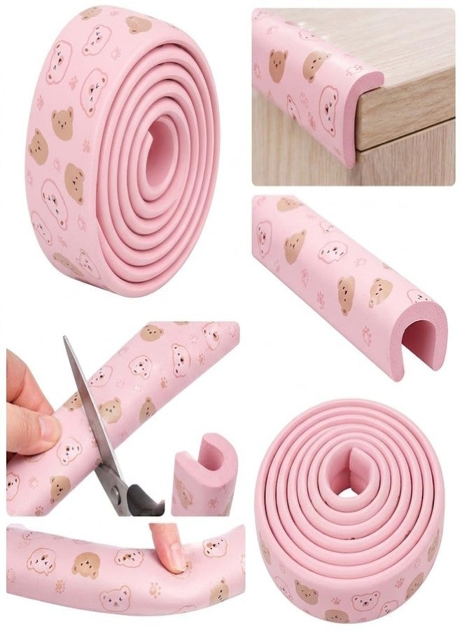Kolorful Baby Proofing Cute Bear Printed Flat Edge Protector-2 M Safety Strip,Furniture,Dense Edge Guard for Kids Safety Soft Cushion Foam Bumper Strip,Table Childproof Protection Tape (Pink) - Image 4