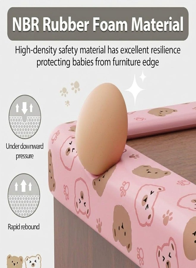 Kolorful Baby Proofing Cute Bear Printed Flat Edge Protector-2 M Safety Strip,Furniture,Dense Edge Guard for Kids Safety Soft Cushion Foam Bumper Strip,Table Childproof Protection Tape (Pink) - Image 5