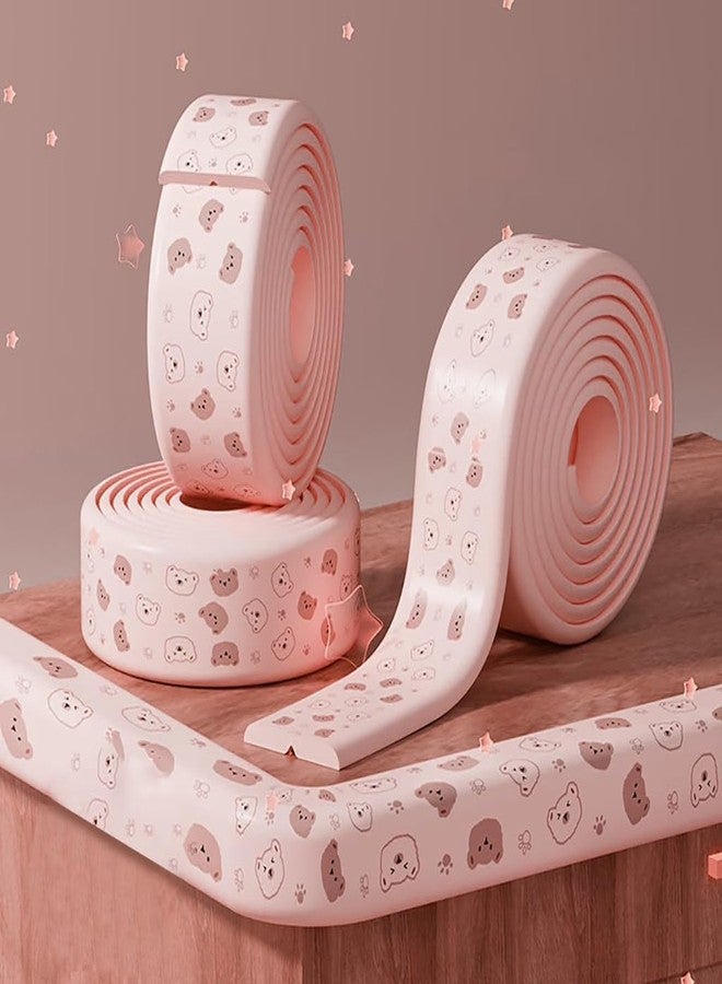 Kolorful Baby Proofing Cute Bear Printed Flat Edge Protector-2 M Safety Strip,Furniture,Dense Edge Guard for Kids Safety Soft Cushion Foam Bumper Strip,Table Childproof Protection Tape (Pink) - Image 3