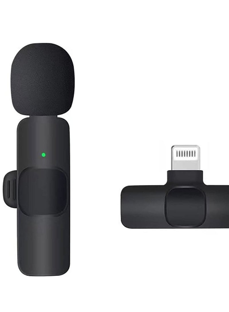 Wireless Lavalier Microphone for iPhone iPad, Plug and Play Mini Mic for YouTube TikTok Live Streaming Gaming K Song Recording Auto Noise Reduction (Lightning 1) - Image 1
