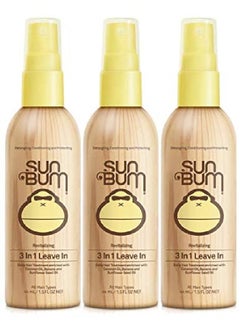 Sun Bum Revitalizing 3 In 1 Leave In Hair Conditioner 1.5 Oz Pack Of 3  - Image 1