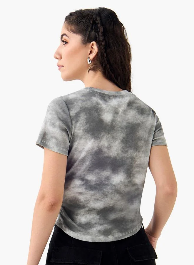 2Xtremz 2Xtremz Graphic Print Crew Neck T-shirt with Short Sleeves