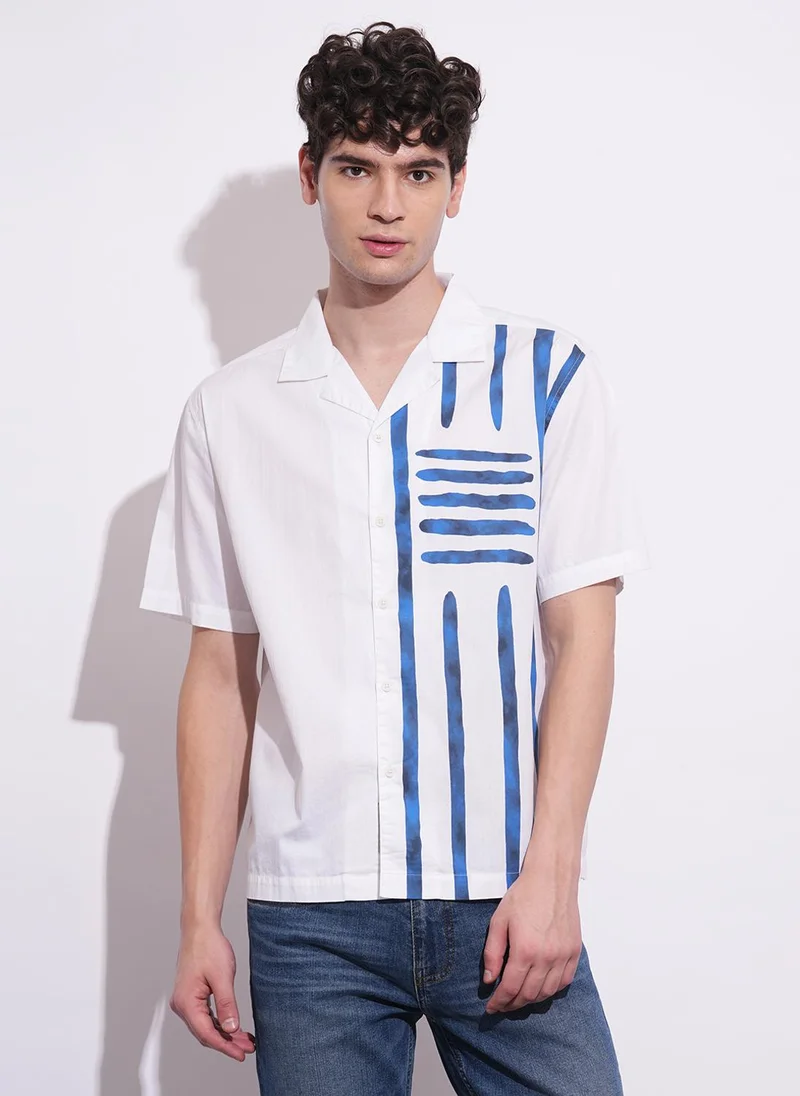 بيينغ هيومان Men Classic Opaque Printed Casual Shirt