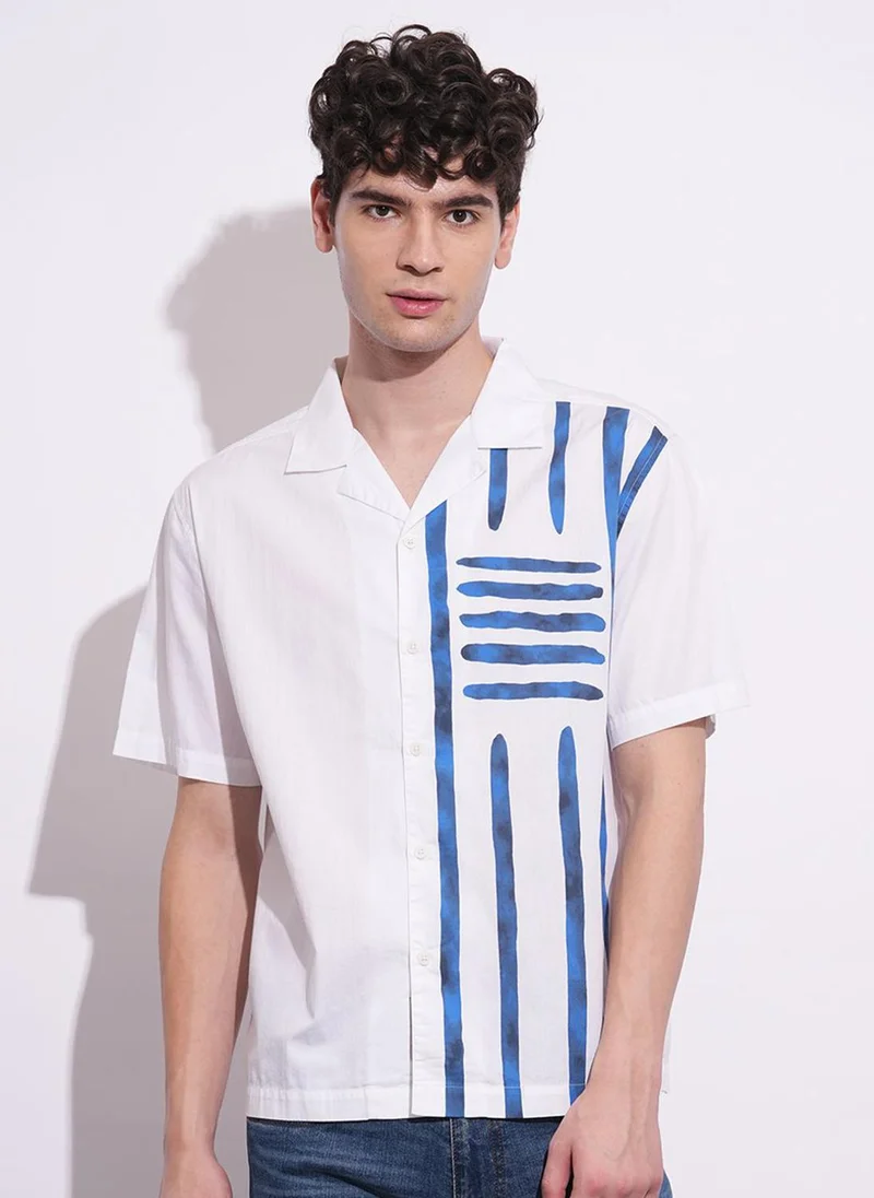 Men Classic Opaque Printed Casual Shirt