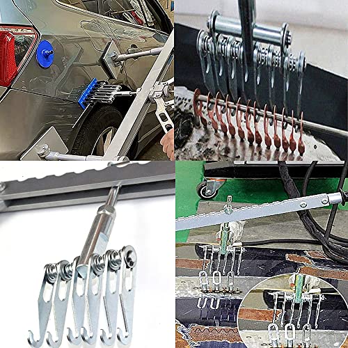 CXGS Dent Puller Metal 6 Claw Hook Adjustable 6 Fingers Hook Car Body Repair Tool Heavy Duty Pulling Claw Paw Auto Dent Repair Puller for Slide Hammer Attachment Dent Repairing - M16 Thread - Image 3