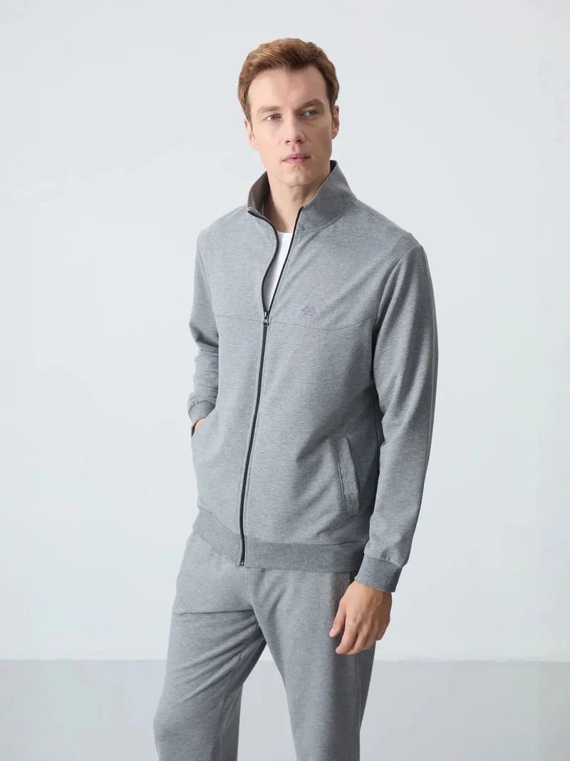 تومي لايف TOMMY Men's Zip-Collar Sweatshirt And Pants Set
