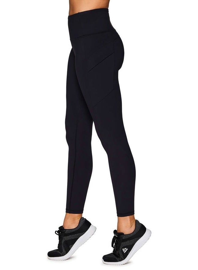 Avalanche Women's Super Soft Cargo Hiking Gym Full Length Legging with Pockets, Peached Black, S - Image 5